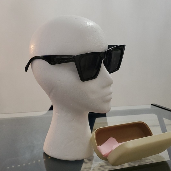 New Vintage Square Heavy Black Glasses - Picture 3 of 4